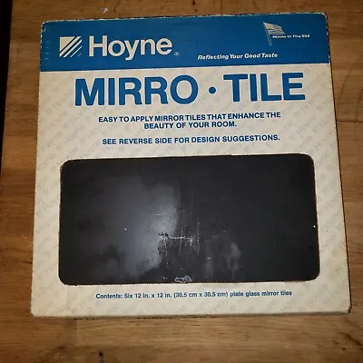 Vintage Plate Glass 12  X 12  Hoyne Mirror Tile Mirro Image Tiles New In Box • $45