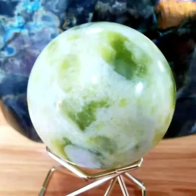 Natural Polished Lantian Jade Crystal Ball Stone Specimen Sphere Healing 50mm • $15.49