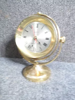 Quality Made   Cast Brass Gimbal Ships Clock Quartz  Clock • $50