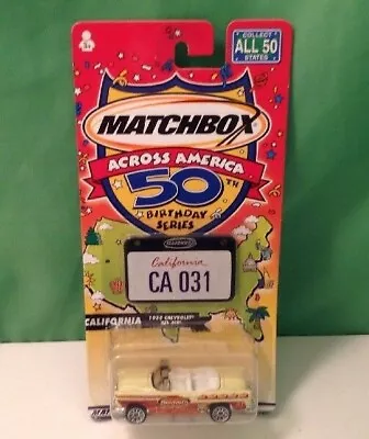 Matchbox Across America 50TH Birthday CALIFORNIA 1955 Chevrolet Bel Air NEW • $10.99