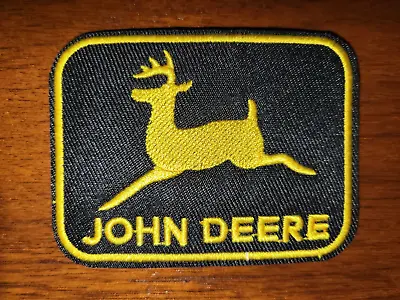 John Deere   Black & Yellow  Embroidered Iron On Patches  2-1/4 X 3 • $3.99