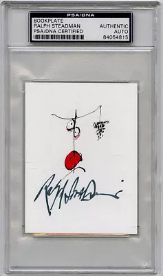 Ralph Steadman SIGNED Bookplate Hunter S Thompson PSA/DNA SLABBED AUTOGRAPHED • £538.87