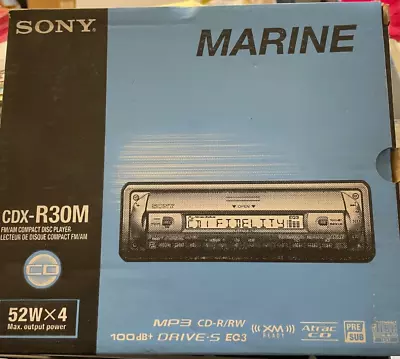 Sony Model CDX-R30M Marine FM/AM CD Radio New In Box With Face Plate. • $95.95