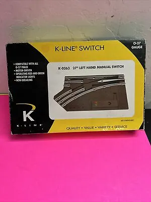 K-Line Left Hand Manual Switch K-0263 O-27 Gauge • $29.99