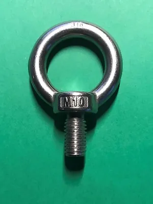 Stainless Steel 316 M10 Lifting Eye Bolt 10mm Marine Grade • $4.96