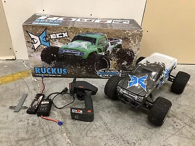 ECX Ruckus 1/10 Scale 2WD Monster Truck Charcoal Silver Untested ECX03002 • $114.99