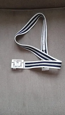 J. Lindeberg Men Belt 47.5 X 1.5 Inch White And Navy Blue Color • $78