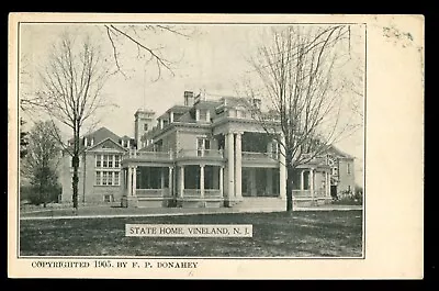 Old Postcard State Home Vineland Nj 1905 • $3.50