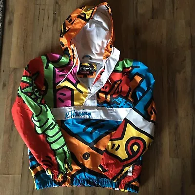 Members Only Jacket Mens Small Keith Haring Collaboration Windbreaker Anorak • $35