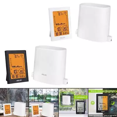 Wireless Rain Gauge Tabletop Portable Rainfall History Sensor With Backlight • £33.24