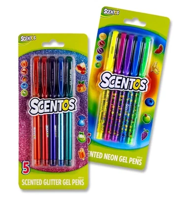 £9.99 • Buy Scentos 10 Fruit Scented Neon Coloured Markers Pens 5 Neon 5 Glitter Gel Pens