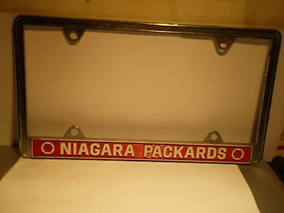 Niagara Packards Chrome License Plate Frame Metal Broken See Picture • $10