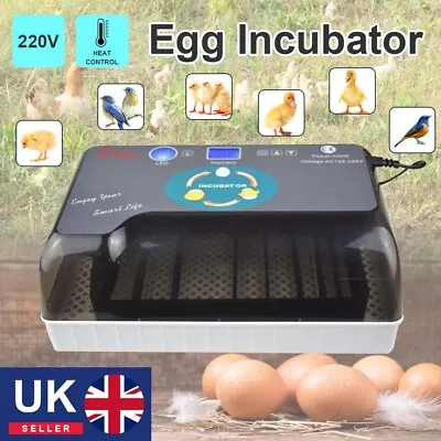 Digital 12 Egg Incubator Temperature Control Turning Chicken Hatcher Automatic • £58.29