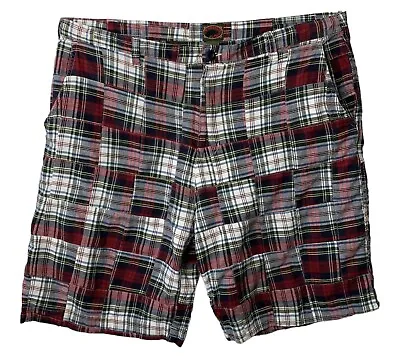 Boston Traders Madras Plaid Patchwork Shorts Mens 42 India 100% Cotton VTG 90s • $14.40