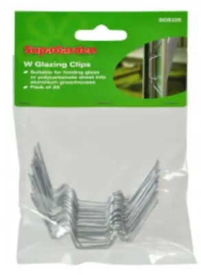W Glazing Clips Greenhouse Clips Holding Glass Polycarbonate Sheets Pack Of 25 • £4.98