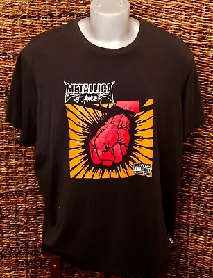 New Metallica St Anger Black Short Sleeve Shirt Men's Size 2XL  FREE SHIPPING • $17.99