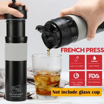 ICafilas French Coffee Presse Portable Travel Mug Quick Brew Tea Maker Bottle • £12.43