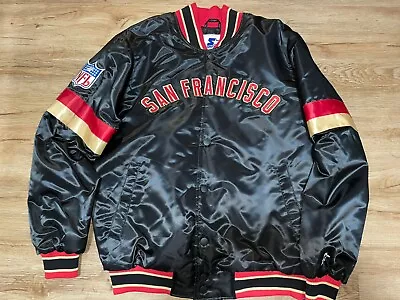 2023 Starter San Francisco 49ers Jacket Satin Men SIZE L Vintage Style Fonts • $150