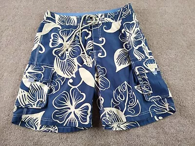 J. Crew Blue 9  Inseam Drawstring Board Shorts Swimwear For Men Size 33 • $12.47