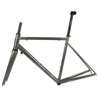 Road Bike Steel Frameset Internal Routing Bicycle Frame Carbon Fiber Front Fork • $667.32
