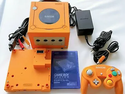 Nintendo Gamecube Consoles Orange Gameboy Player DOL001 DOL017 Boot Disk JAPAN • £282.68