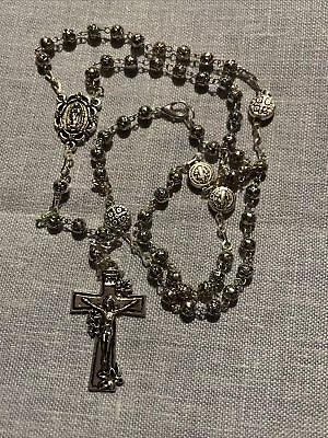 Rosario Virgen De Guadalupe Virgin Mary Rosary | Silver Tone • $12.99