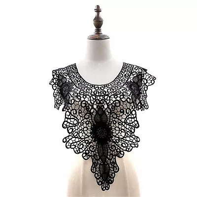 Embroidery Neck Collar Lace Applique Floral Evening Dancing Dress Wedding Trim • £5.99