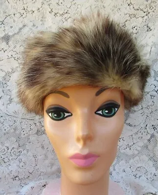 $49.99 • Buy Vintage 1960's Real Crystal Fox Fur Pelt Animal Headband Ear Warmer