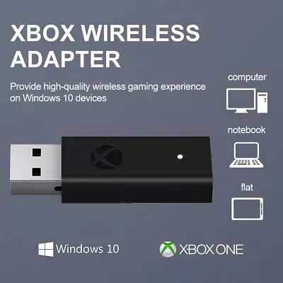 Wireless USB Gaming Receiver Dongle Adapter For WIN 10 / XBOX One PC Controller • $26.59