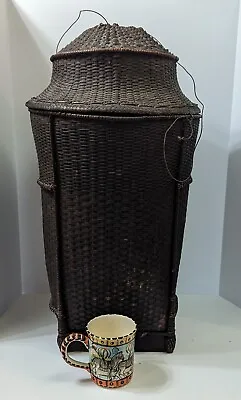 Antique Lidded Vietnamese Rice Basket • $75