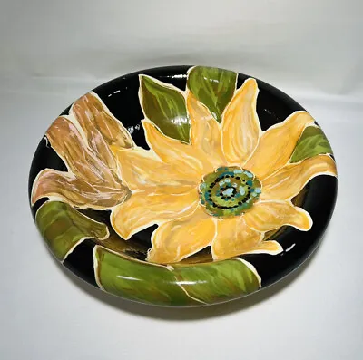 LESAL Ceramics California Lisa & Gerry Van Nortwick 9  Floral Bowl Sunflower • $79