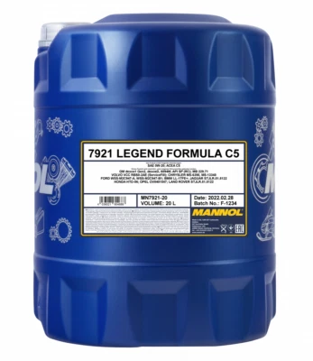 £99.10 • Buy 20L MANNOL C5 0W-20 Fully Synthetic Engine Oil Dexos 1 MB229.71 VOLVO RBS0-2AE