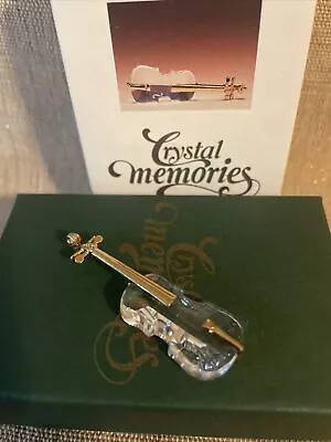Swarovski Crystal Memories Miniature Violin Cello With Box • $22