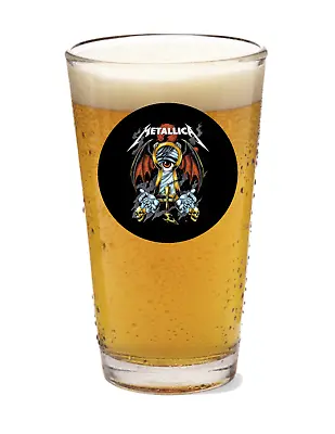 Metallica - Rock And Roll - 16oz Pint Beer Can Glass Seltzer Barware Tea 106 • $14.95