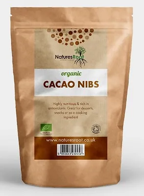 Certified Organic Raw Cacao / Cocao Nibs - Criollo Variety Top Quality ALL SIZES • £4.99
