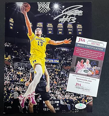 Jett Howard Signed Michigan Wolverines Basketball 8x10 Jsa Coa • $49.99