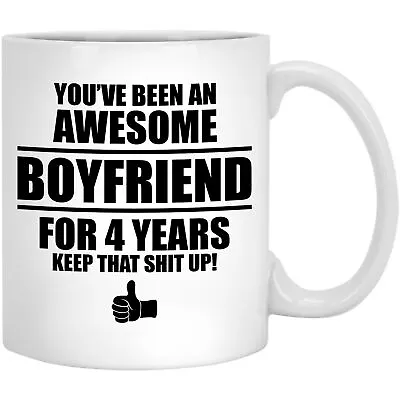 4th Dating Anniversary Mug Coffee Cup 4 Year Gift For Boyfriend Men Him Q-85O • $16.97