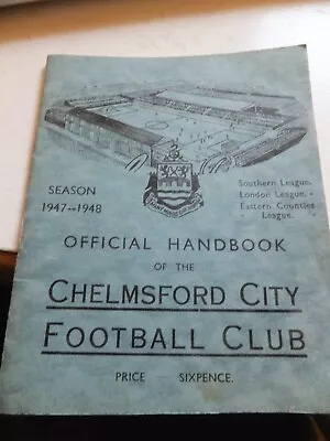 Chelmsford City FC Football Handbook Season 1947-1948 • £10