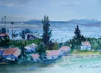 Alphonse Kavaliauskas Plein Air San Clemente Calif Ca Cliff View Beach Coastal • $398