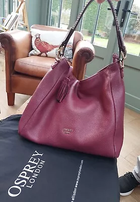£15 • Buy Osprey Wine Leather Shoulder Bag