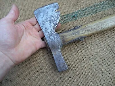 Small Vintage Antique Engineer Axe Hammer Carpenter Military Hatchet  • $79