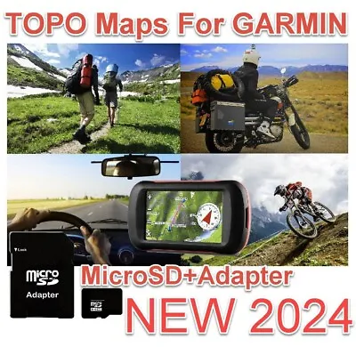 2024 GARMIN TOPO 1:25K MAP UK GB & IRELAND Geocaching Outdoor Hiking SD Card • £29