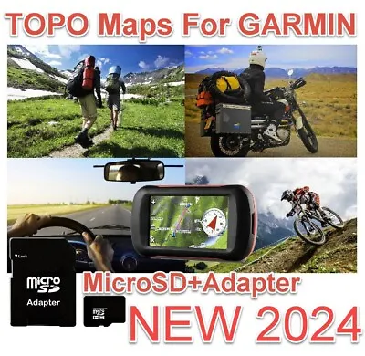 2024 GB TOPO Great Britain Map 1:25K Scale MicroSD+SD Card GARMIN Cycling Hiking • £29