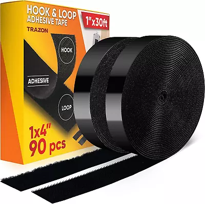 Hook And Loop Tape Roll With Heavy Duty Adhesive Industrial Strength Easy To Cut • $25.99