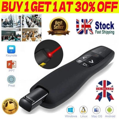 Power Point Presentation Remote Wireless USB PPT Presenter Laser Pointer Clicker • £7.79