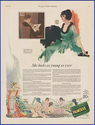 Vintage 1923 PALMOLIVE Soap Bathroom Egyptian Art Décor Ephemera 20's Print Ad • $11.21