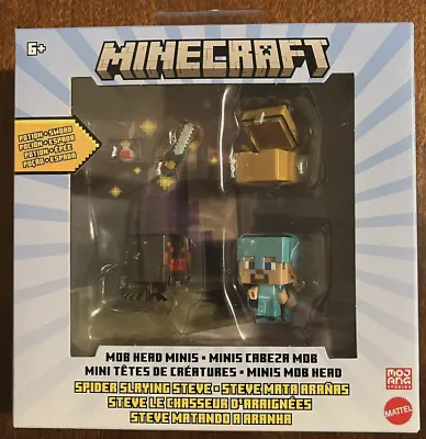 Mob Head Minis Spider Slaying Steve Figures - Minecraft • $10.99