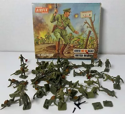 Airfix HO-OO Scale British Infantry Soldiers VINTAGE Partially Painted/broken • £16.99