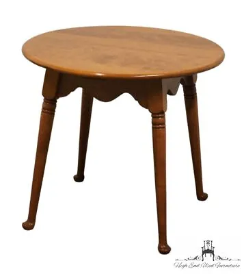 ETHAN ALLEN Heirloom Nutmeg Maple 27  Round Accent End Table 10-8345 • $431.19