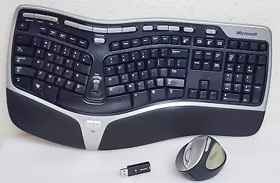 Microsoft Natural Wireless Ergonomic Keyboard 7000 Mouse & USB Dongle 2.4 GHz • $259.73